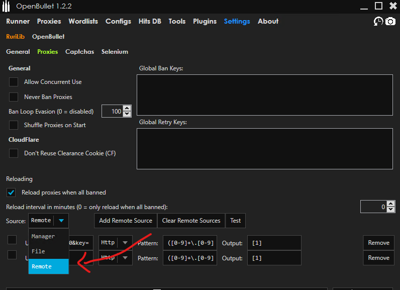 OpenBullet Proxy Setup Step 1